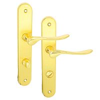 Ручки на планці Бішкоп Ложка 72 WC OLV золото